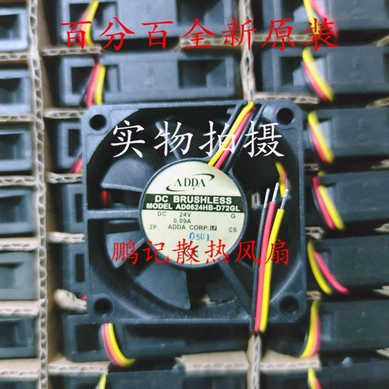 ADDA AD0624HB-D72GL 24V 0.09A 3wires Cooling Fan ADDA AD0624HB-D72GL 24V 0.09A 3wires Cooling Fan
